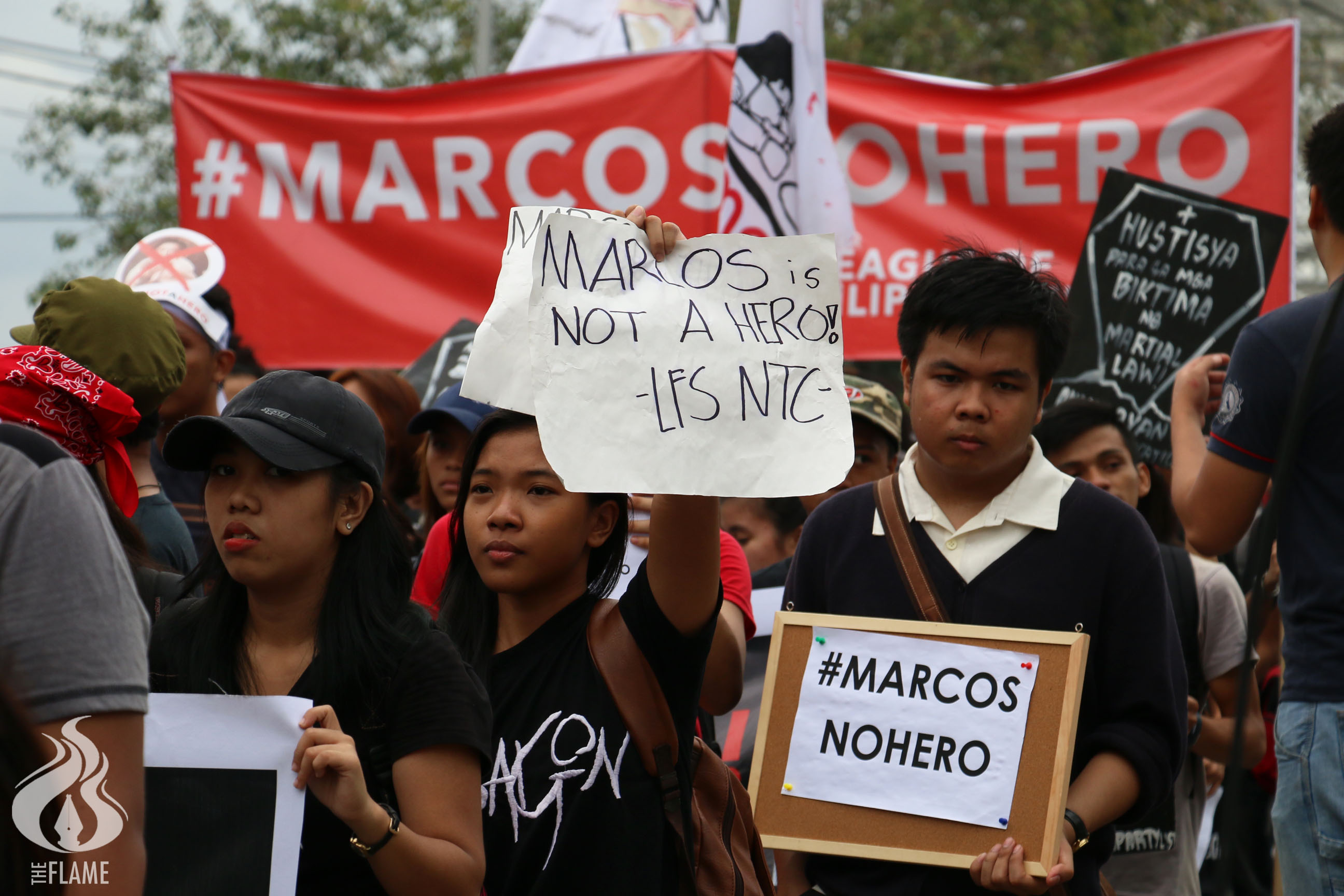 Students, protesters hold Duterte liable for Marcos’ burial at LNMB