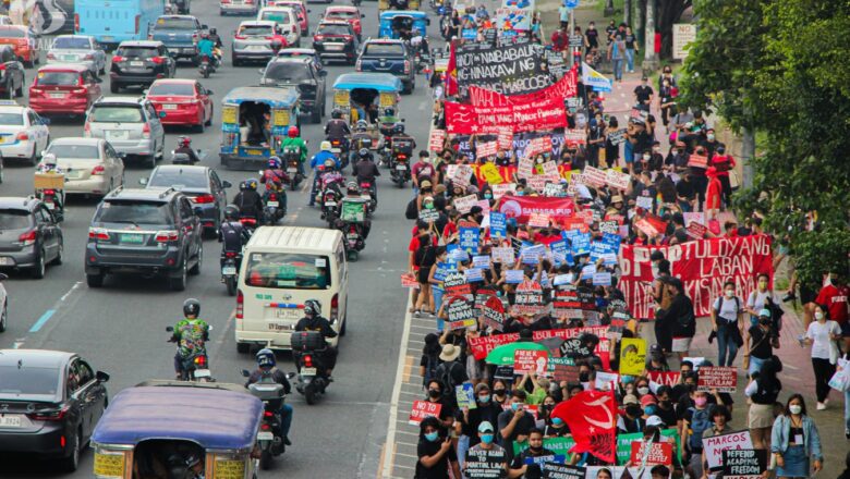 IN PHOTOS: Protesters marched to commemorate the 50th year of Martial Law