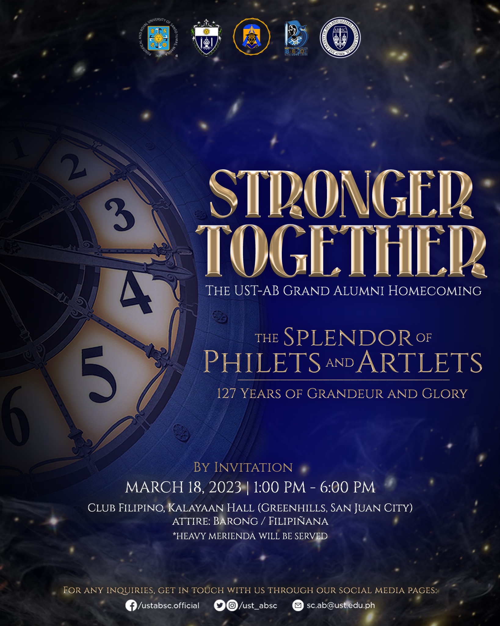 UST Philets and Artlets alumni to hold first onsite homecoming in three years