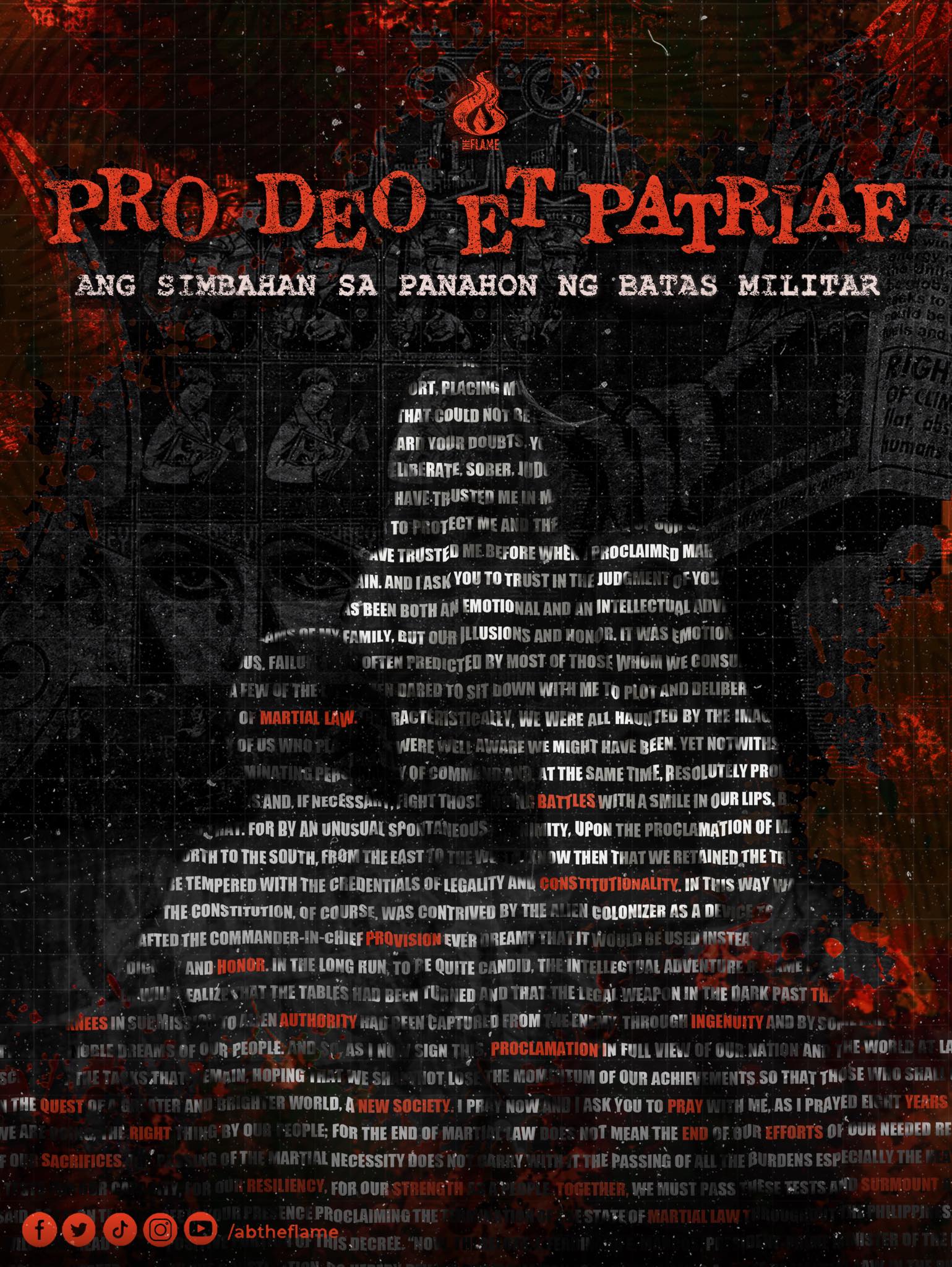 Pro Deo et Patriae Ang Simbahan sa Panahon ng Batas Militar The Flame