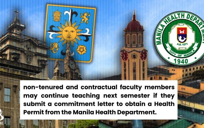 UST admin to allow part-time faculty members to teach if they vow to get health permit, says labor coalition