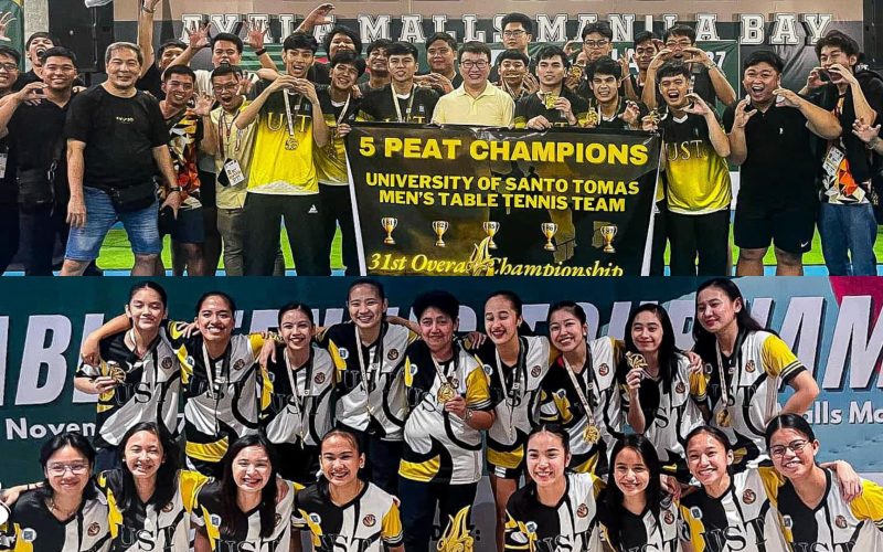 UST snatches golden double in table tennis tilt