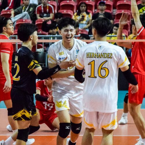 Golden Spikers roll past UE at homecourt for third straight dub