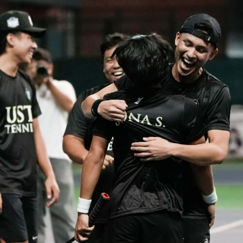 UST Male Tennisters march into fourth straight finals, oust defending champs Bulldogs