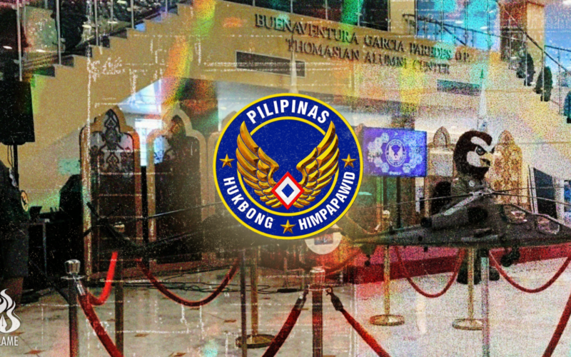 Activists protest against Air Force exhibit at UST