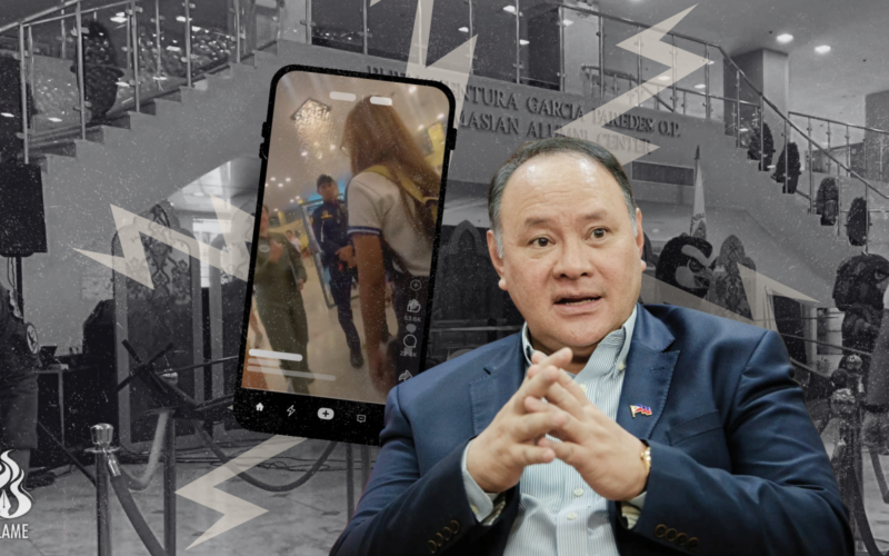 Defense chief urges UST to discipline student who confronted officials during exhibit