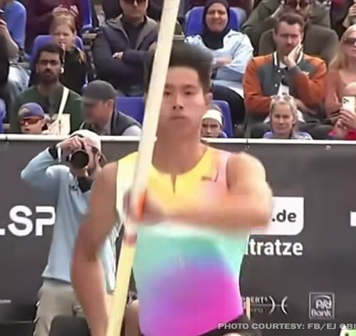 EJ Obiena claims silver in outdoor season opener at Düsseldorf