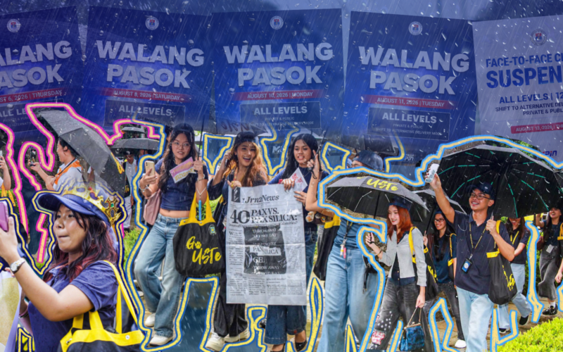 Monsoon rains cause delays but fail to dampen spirit of UST welcome rites