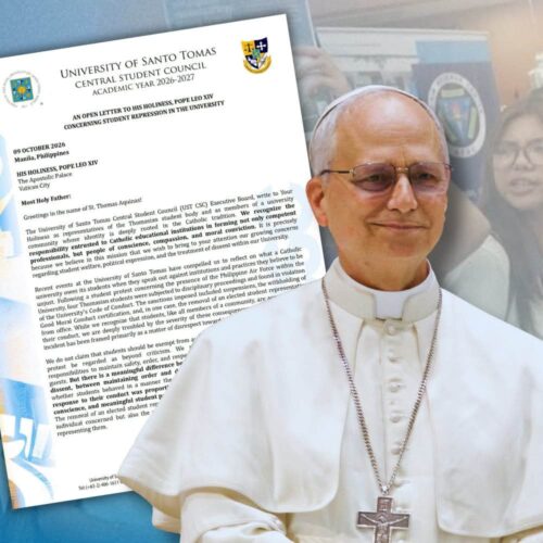 UST CSC appeals to Pope Leo XIV over sanctions vs. four Thomasian activists